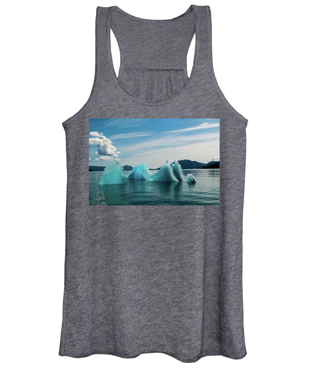 Tracy Arm Women's Tank Top featuring the photograph Tracy Arm Berg by David Kirby