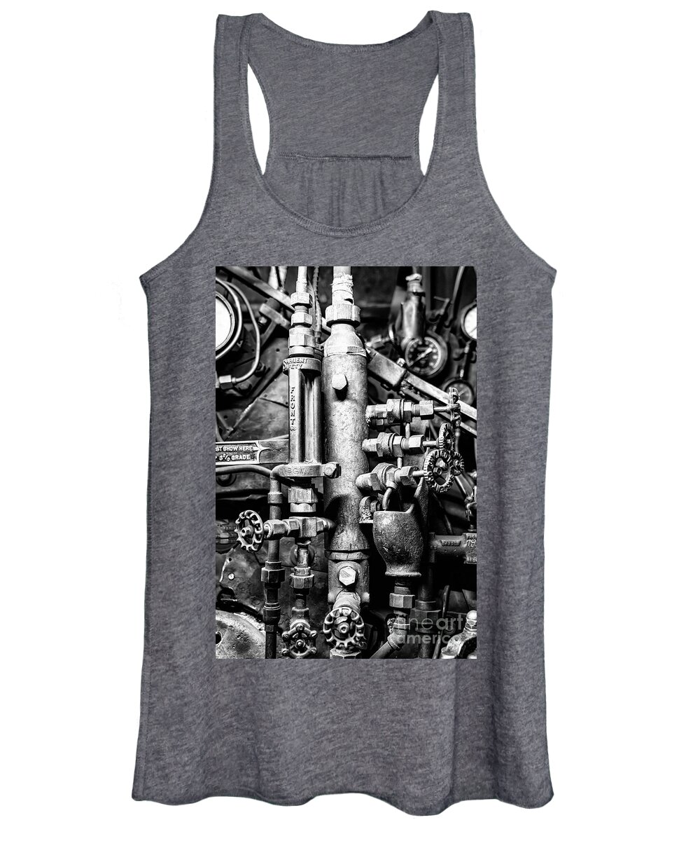 Auto Part Women's Tank Top featuring the photograph Train Engine by Bill Frische