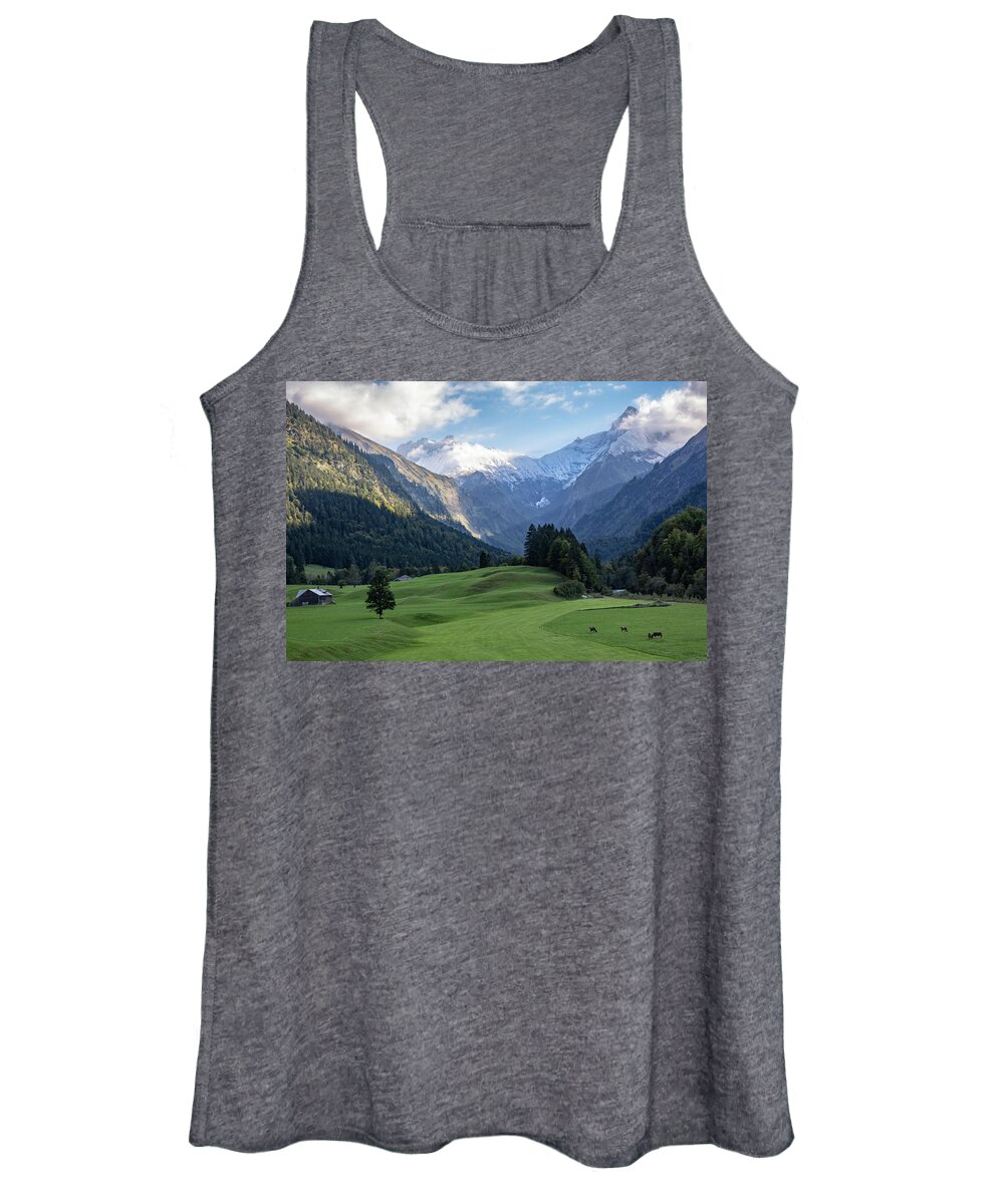 Nature Women's Tank Top featuring the photograph Trettachtal, Allgaeu by Andreas Levi