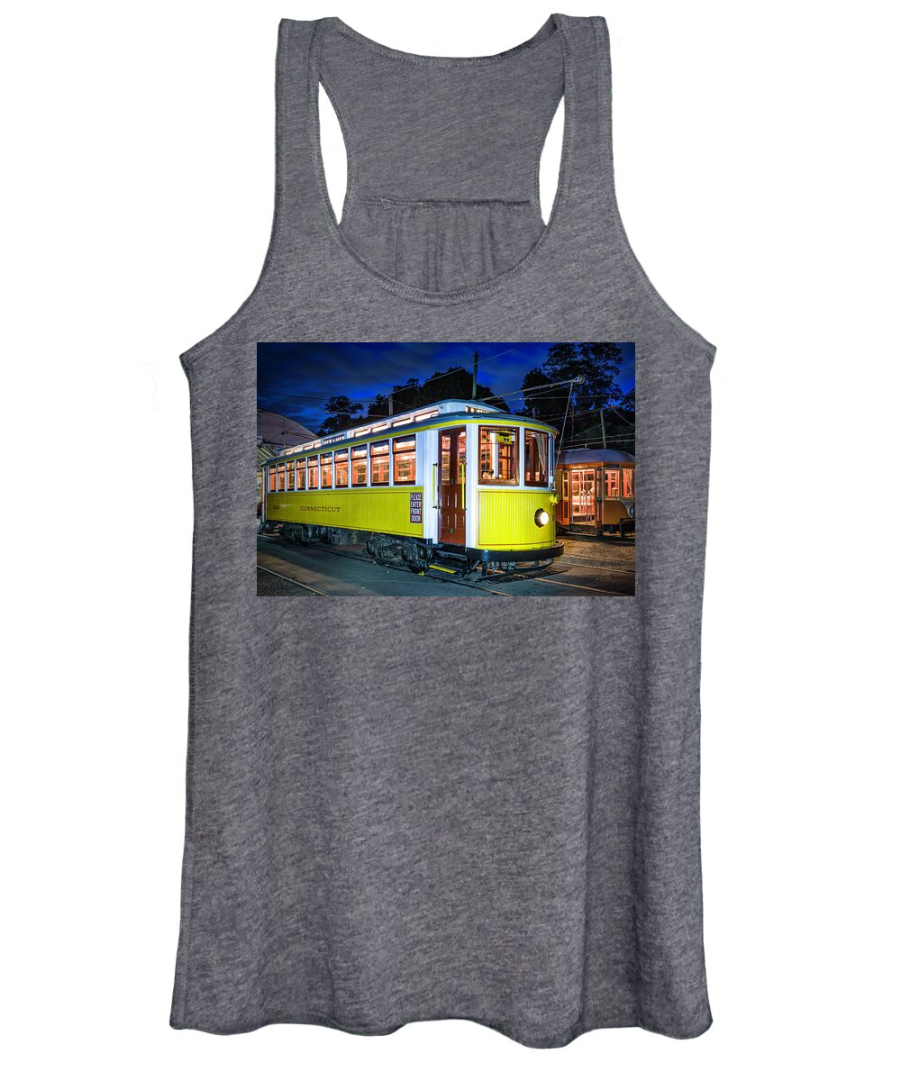 Trolley Women's Tank Top featuring the photograph Trolley Barn by Fran Gallogly