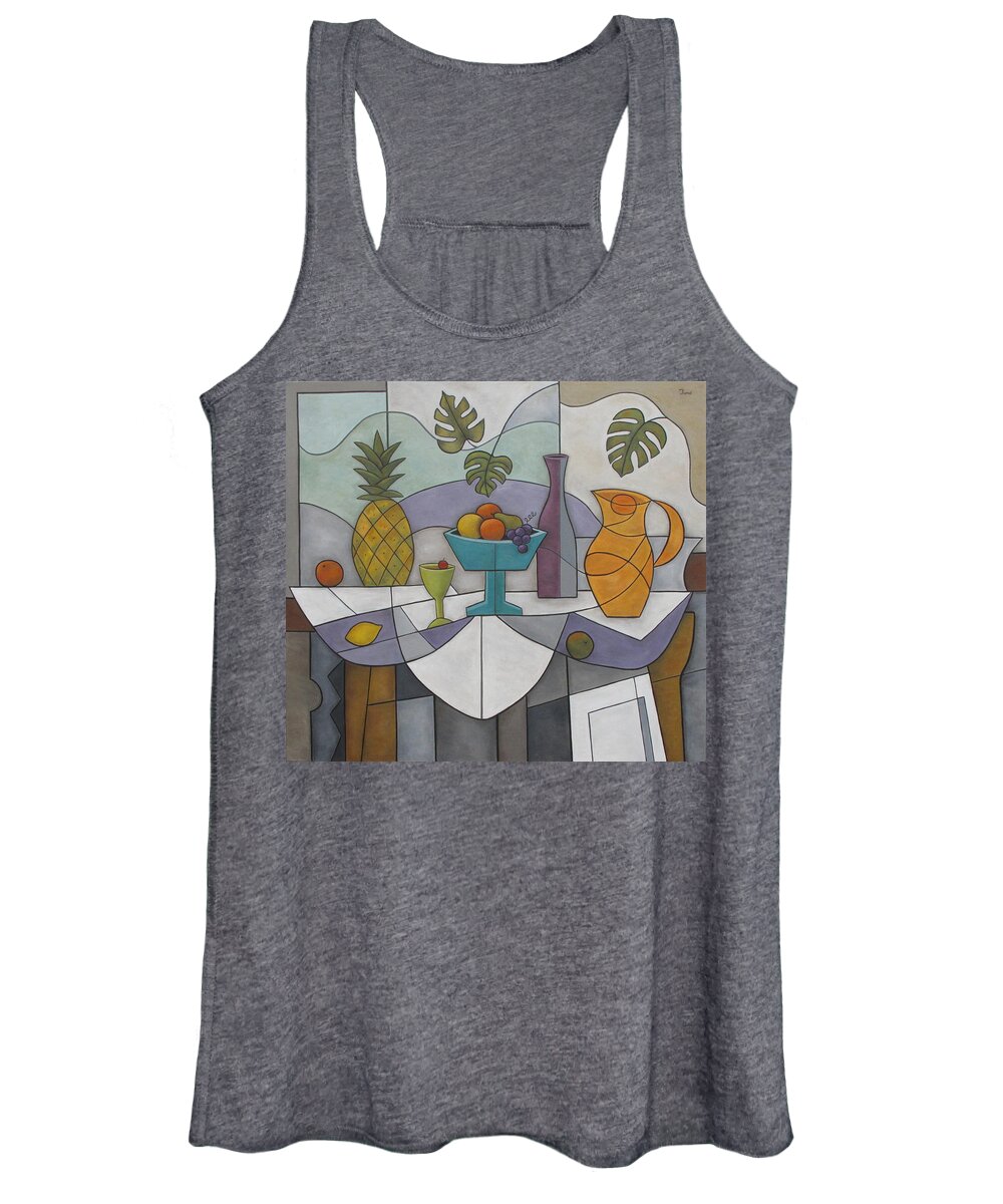 Still Life Women's Tank Top featuring the painting Tropical Delights by Trish Toro