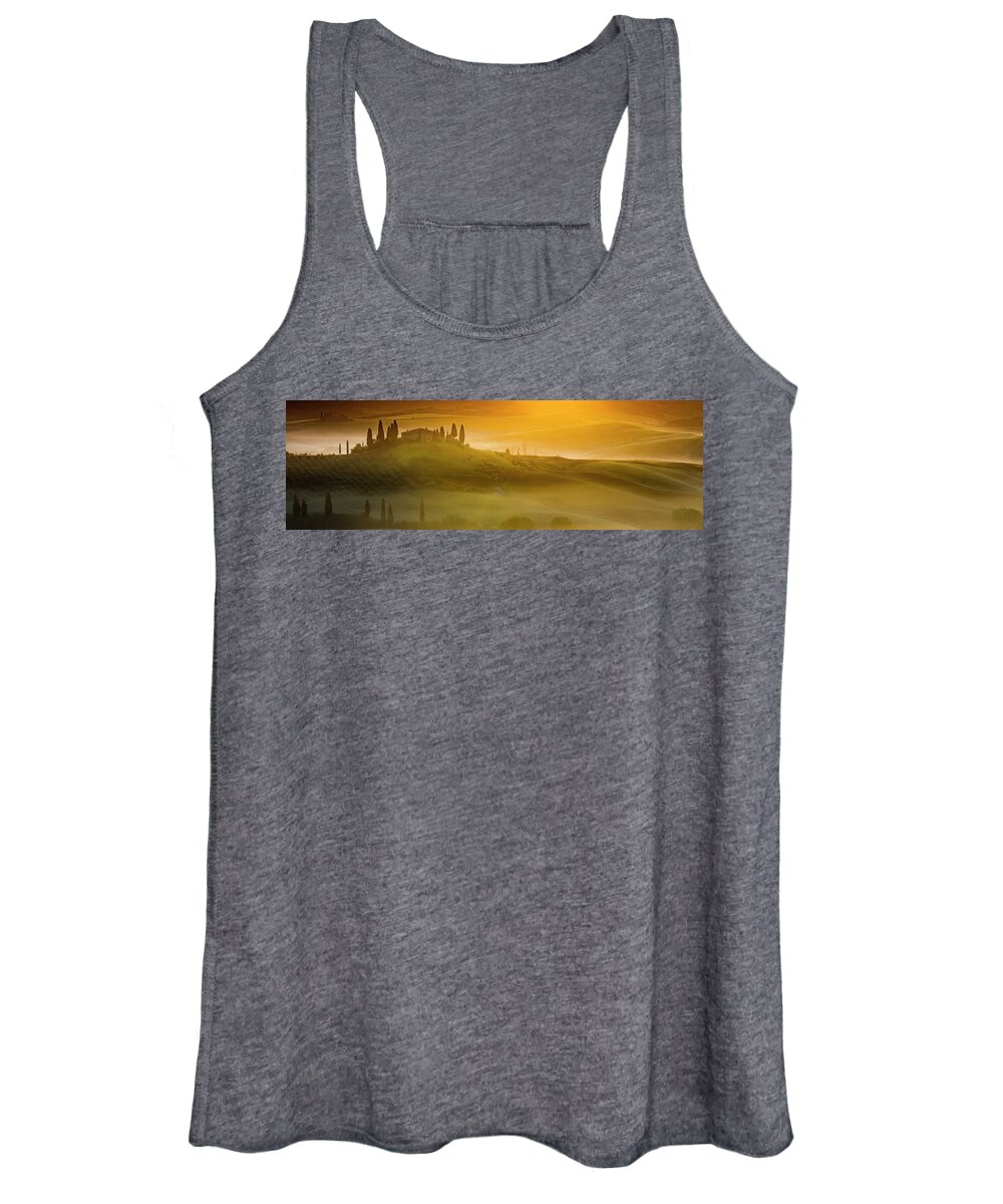 Italy Women's Tank Top featuring the photograph Tuscany In Gold by Evgeni Dinev