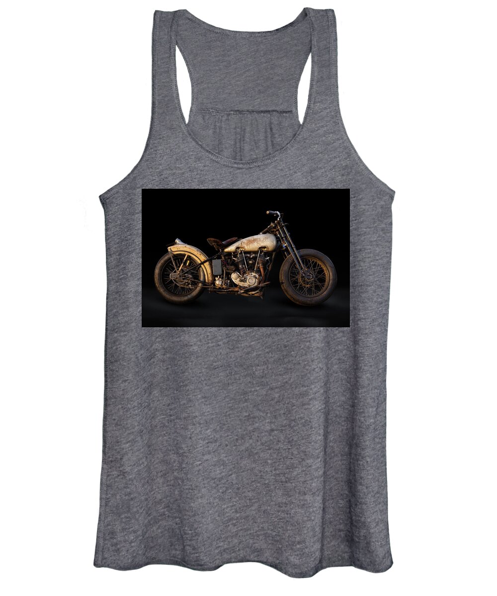 Twin Cam Women's Tank Top featuring the photograph Twin Cam Harley by Andy Romanoff