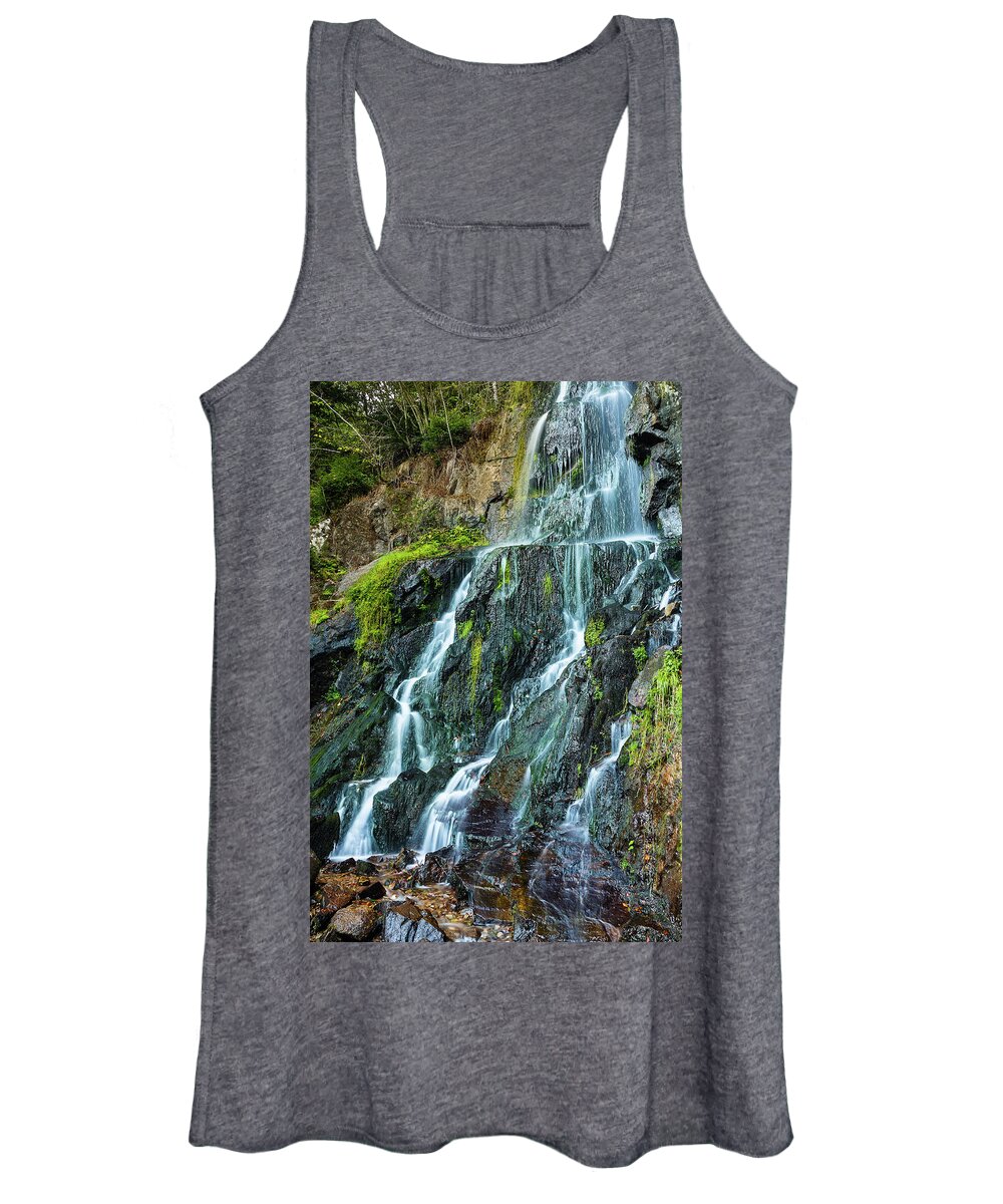 Waterfall Women's Tank Top featuring the photograph Waterfall of the Andlau - 1 - Vosges - France by Paul MAURICE