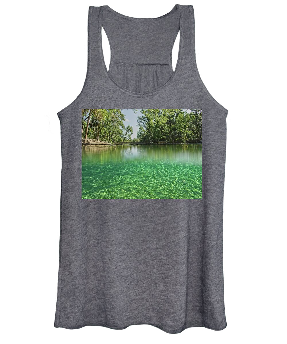 Wekiwa Springs Women's Tank Top featuring the photograph Wekiwa Springs by Steve DaPonte