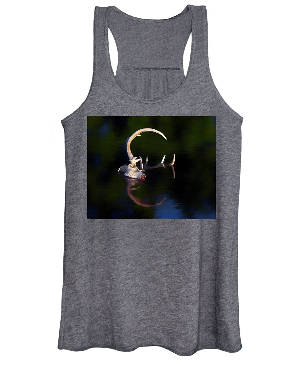 Kansas Women's Tank Top featuring the photograph White-tail Deer 004 by Rob Graham