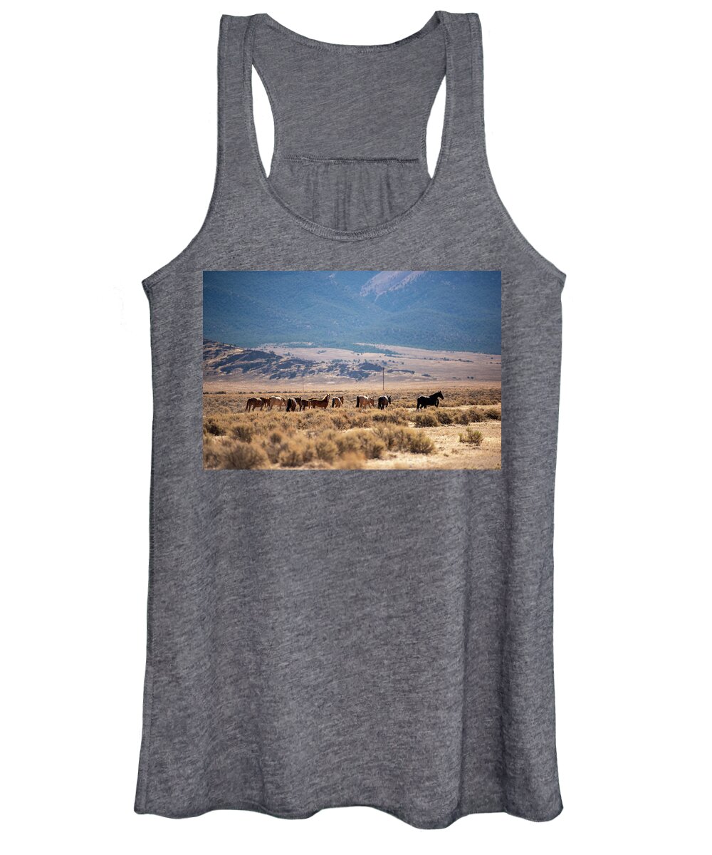 Wild Horses Women's Tank Top featuring the photograph Wild Horses by Aileen Savage