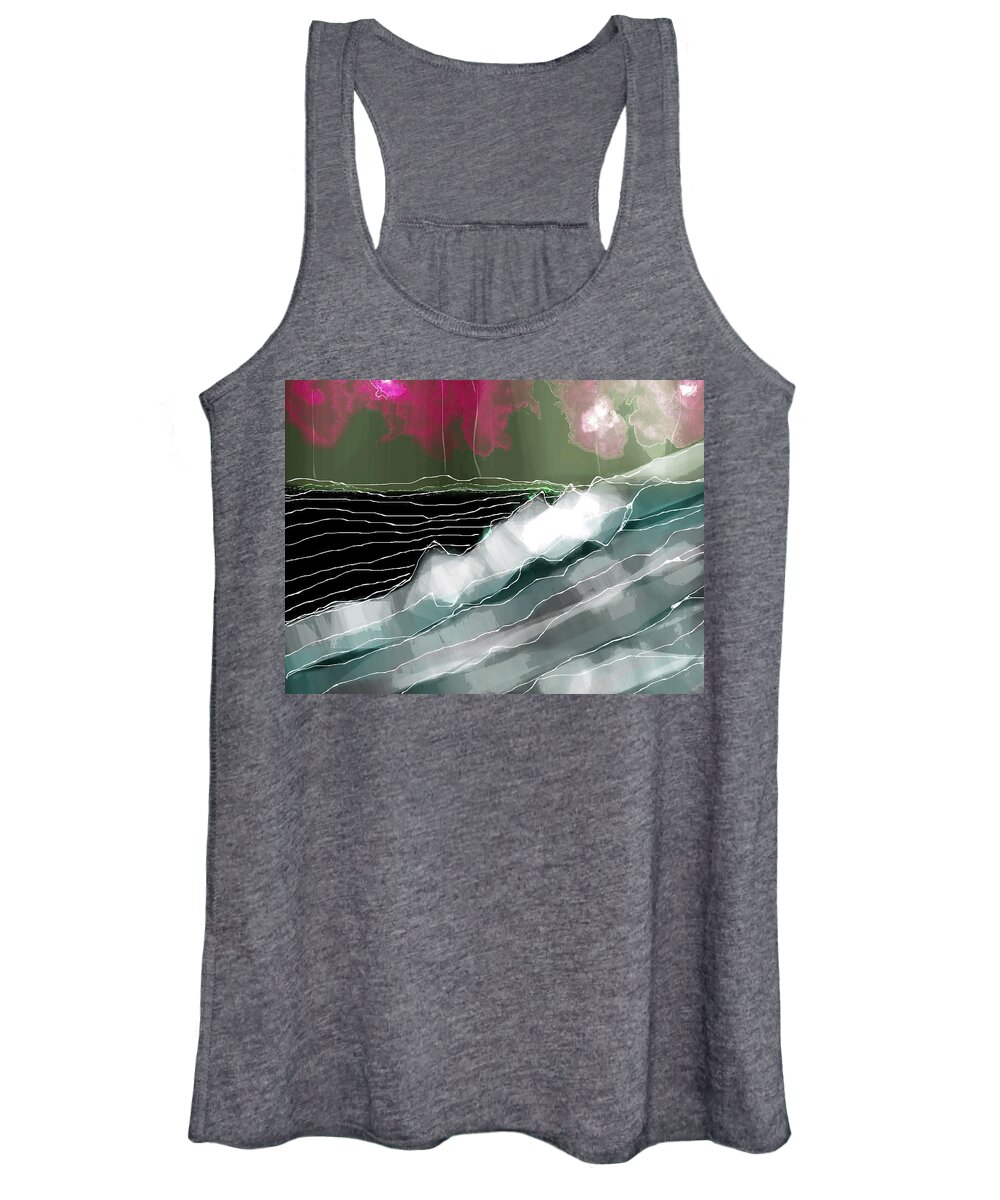Sea Women's Tank Top featuring the digital art Windswept by Alexandra Vusir