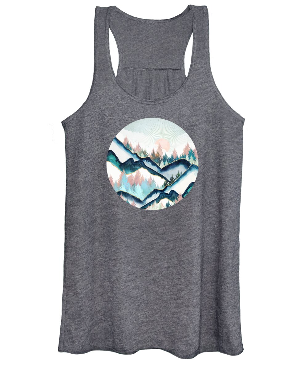 Digital Women's Tank Top featuring the digital art Winter Forest by Spacefrog Designs