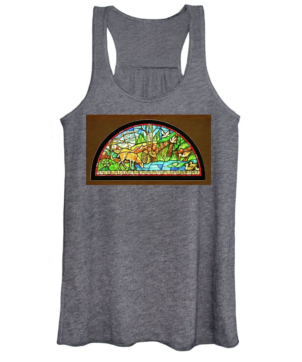 Stained Glass Women's Tank Top featuring the digital art Without Man by Rick Wicker