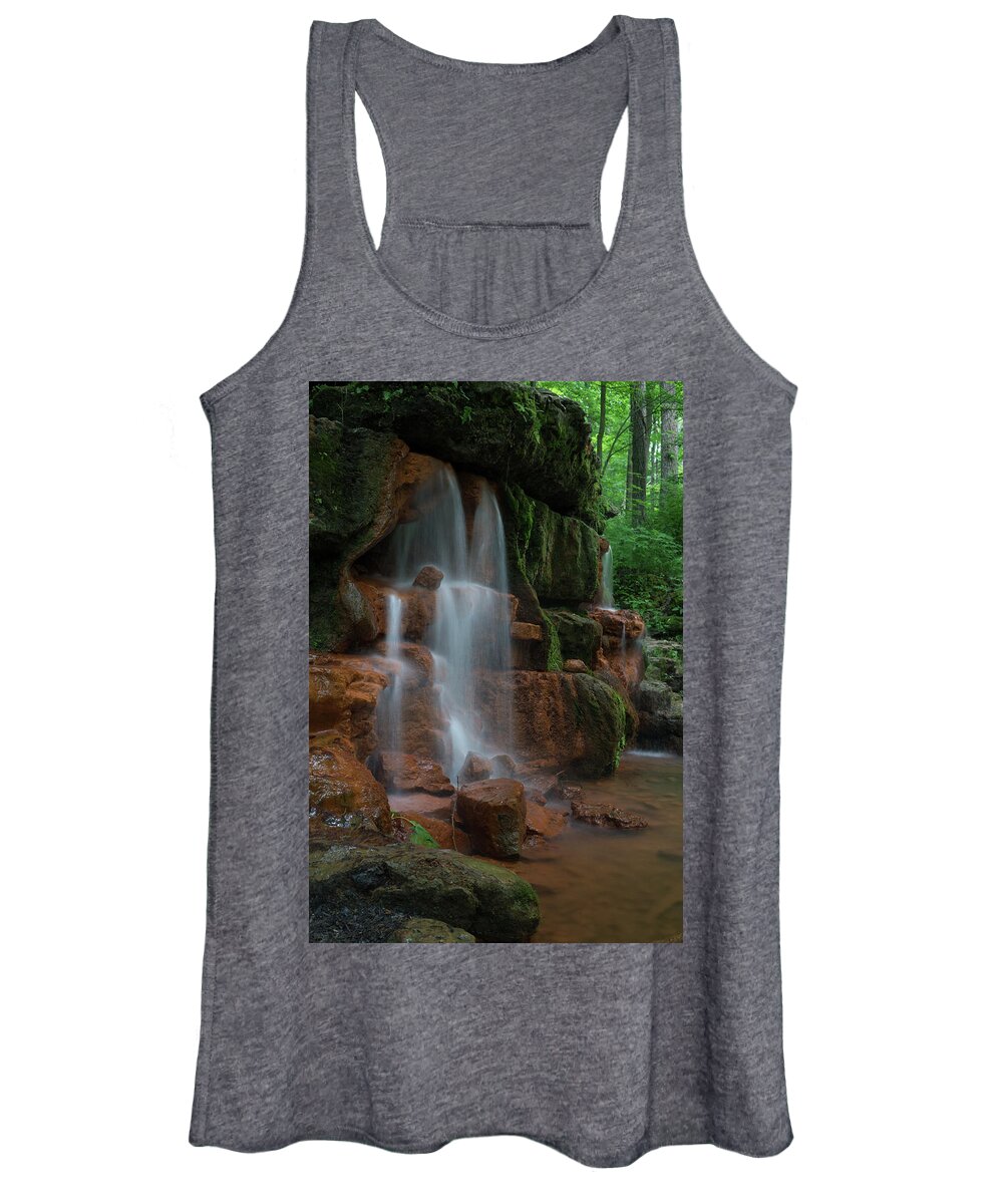 Yellow Springs Women's Tank Top featuring the photograph Yellow Spring by Arthur Oleary
