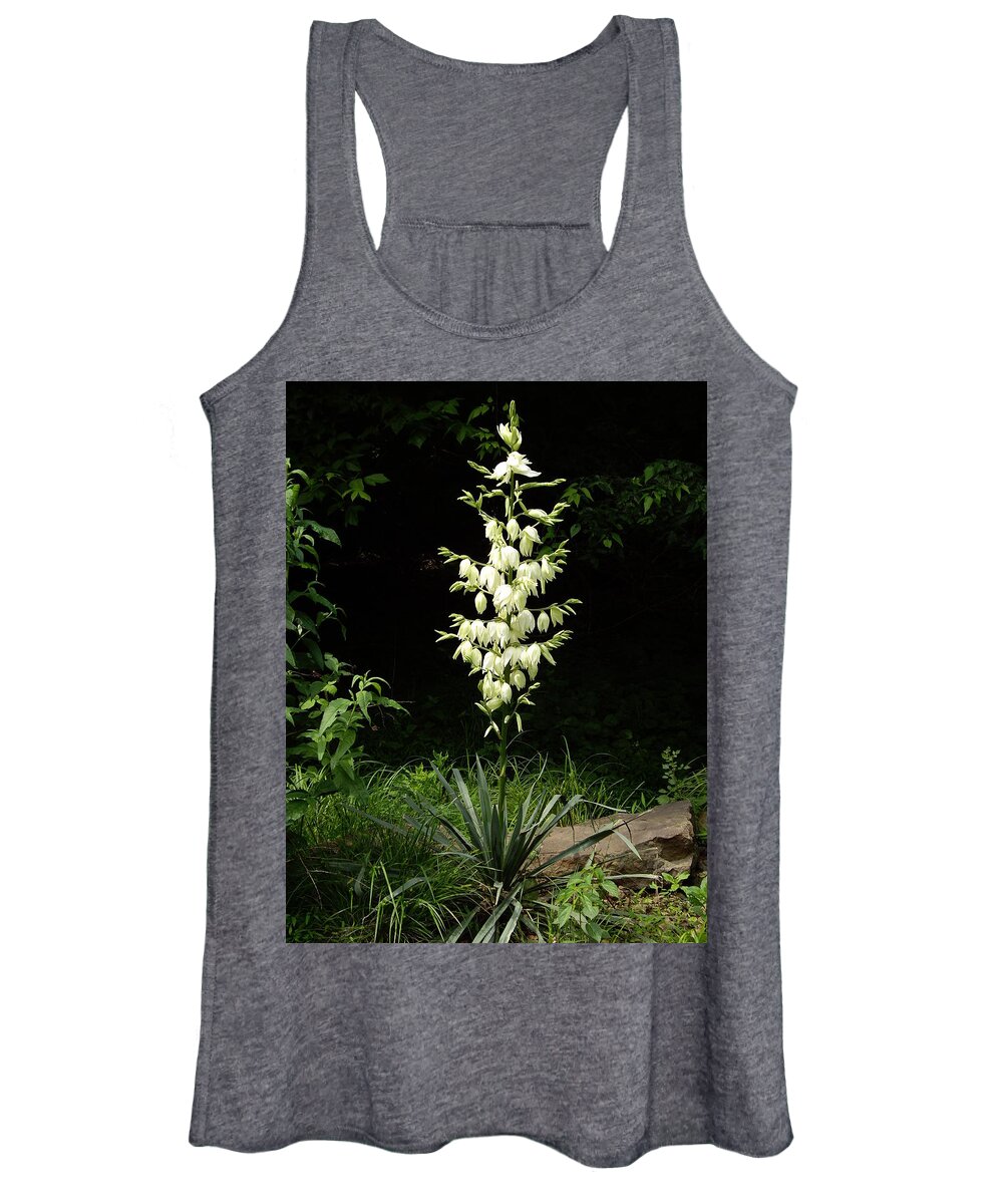 Yucca Women's Tank Top featuring the photograph Yucca Blossoms by Nancy Ayanna Wyatt