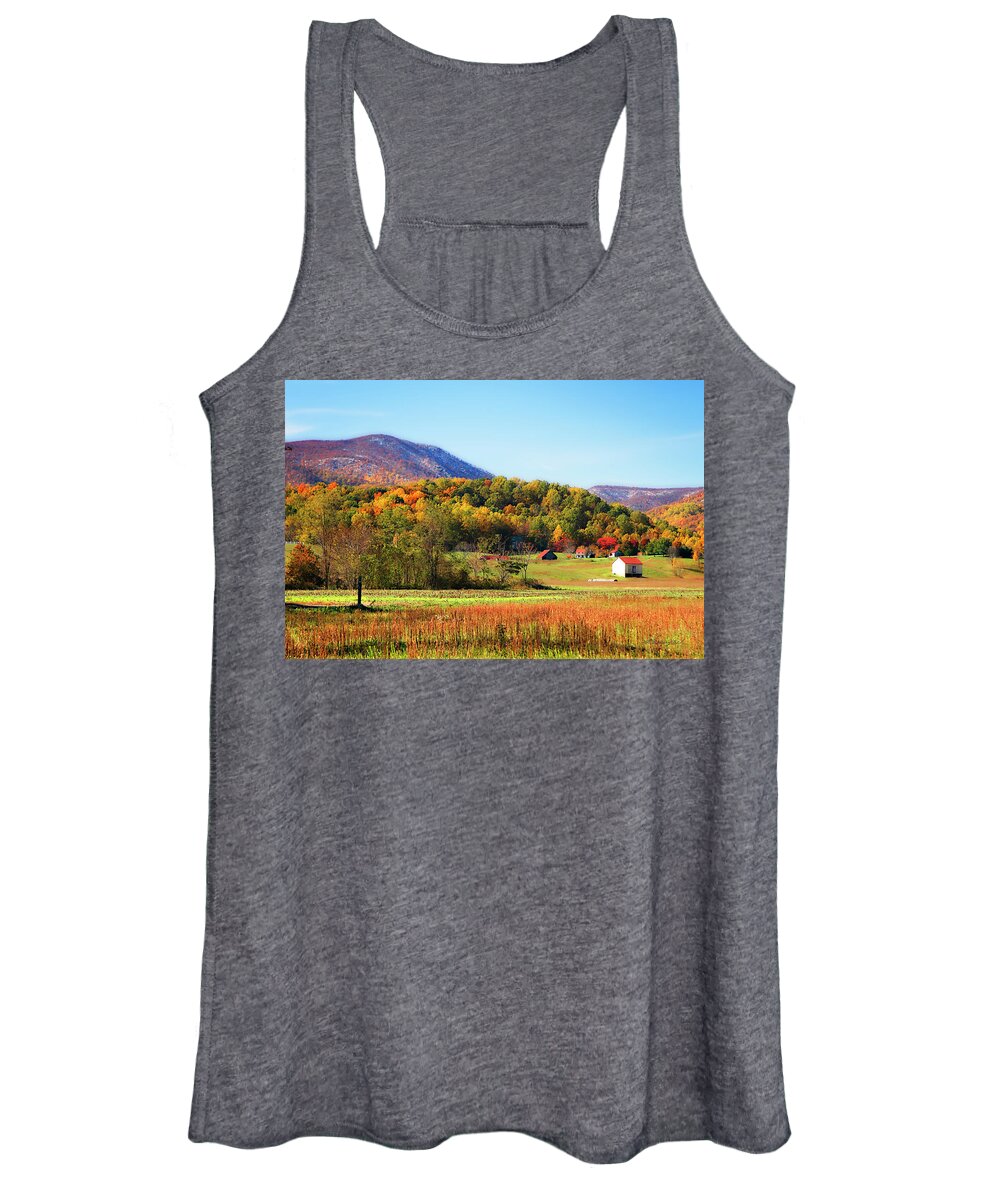 Photo Women's Tank Top featuring the photograph Autumn Fields -2 #1 by Alan Hausenflock