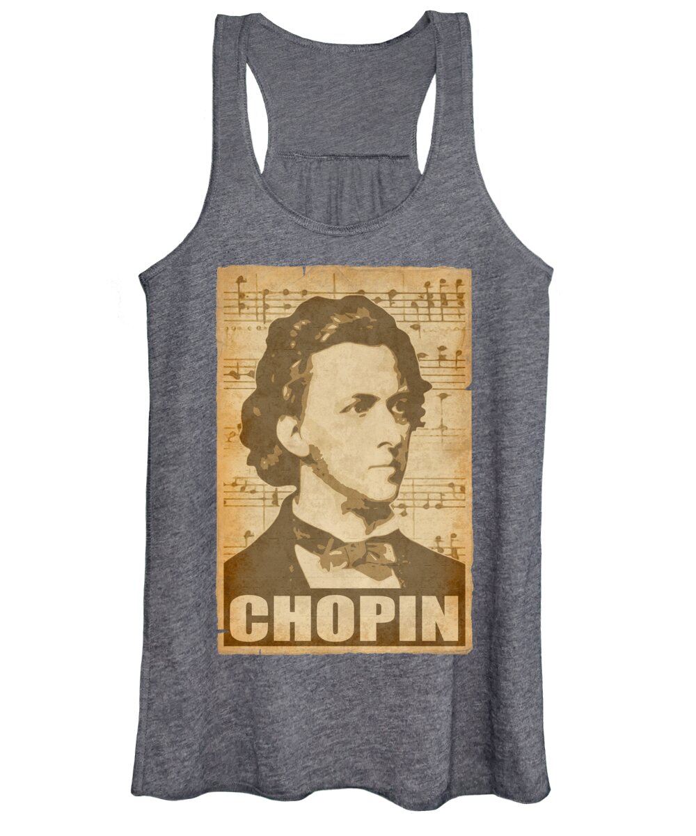 Frederic Women's Tank Top featuring the digital art Frederic Chopin by Filip Schpindel