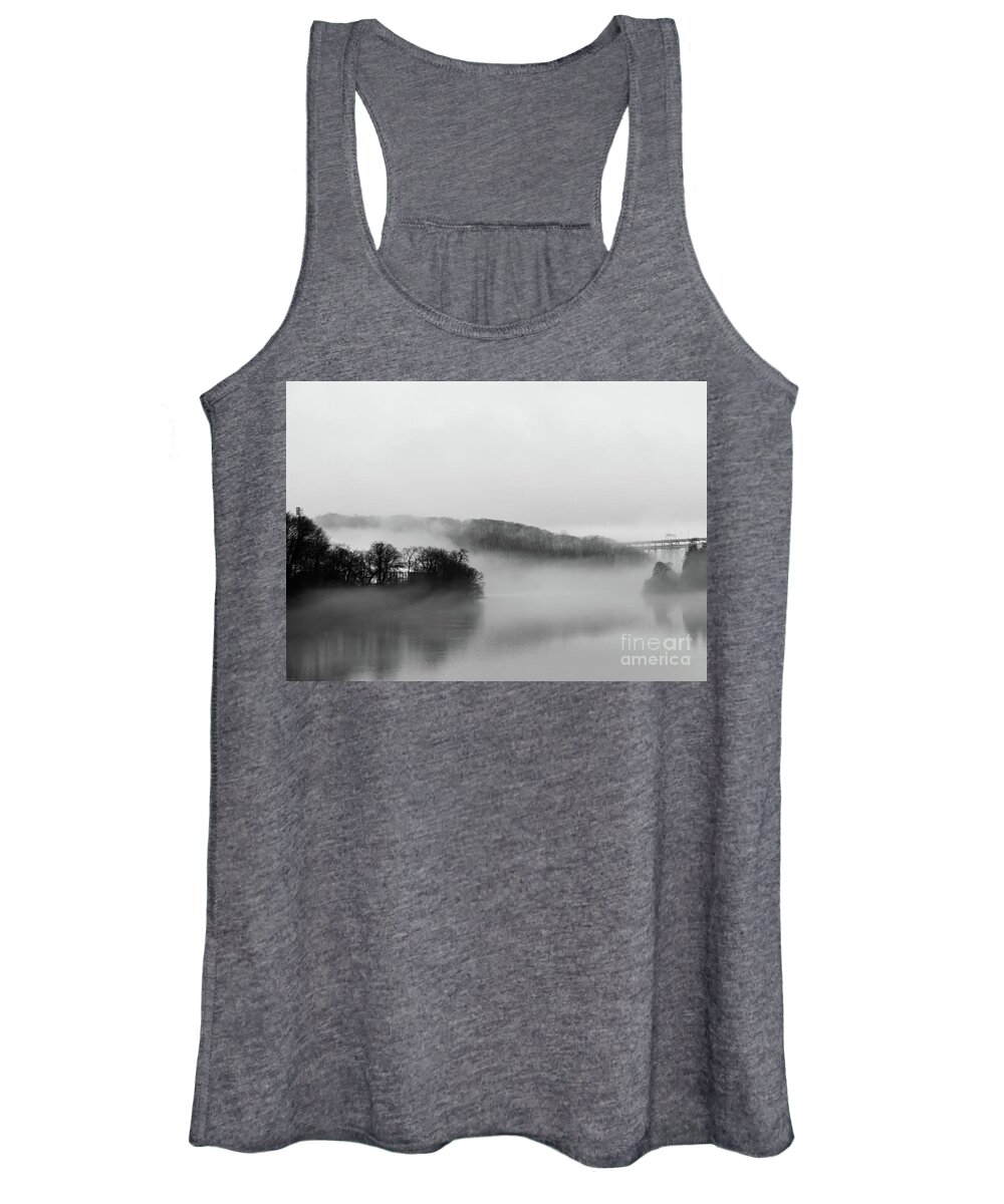 Inwood Women's Tank Top featuring the photograph Inwood Hill with Fog #1 by Cole Thompson