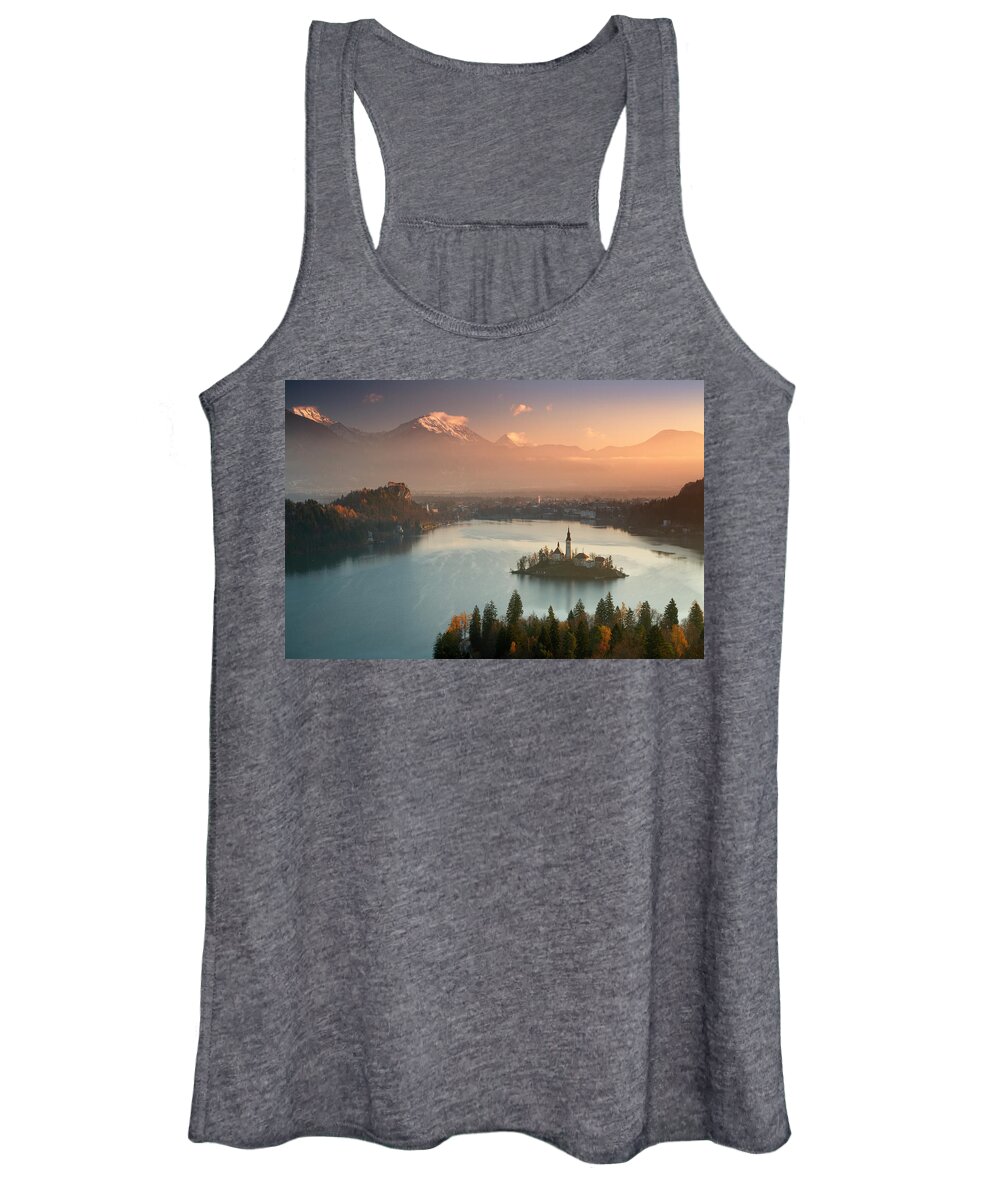 Europe Women's Tank Top featuring the photograph Lake Bled #1 by Piotr Skrzypiec
