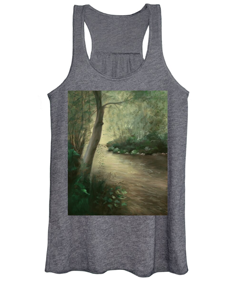 Oak Creek Canyon Women's Tank Top featuring the painting Path to Tranquility by Juliette Becker
