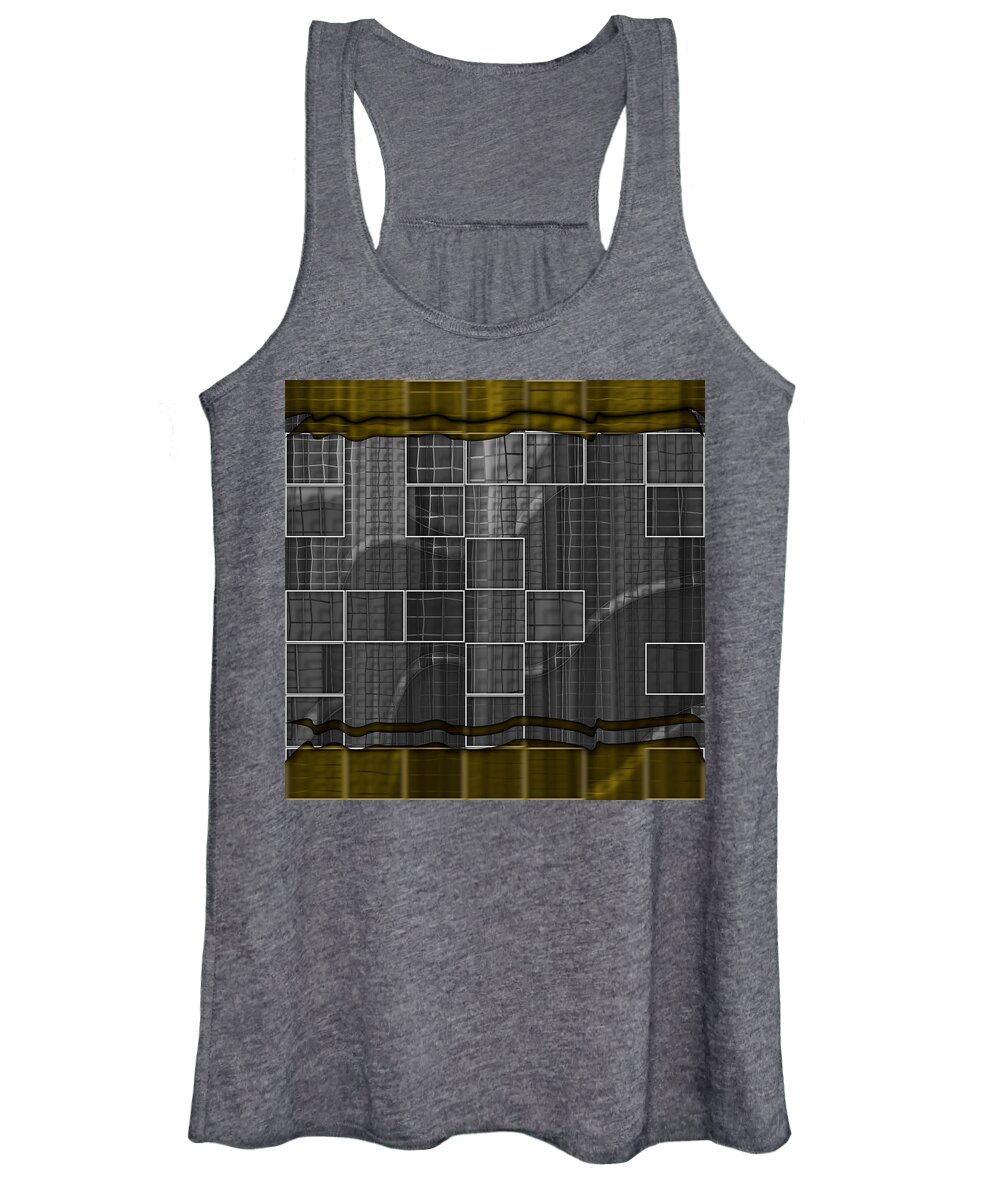 Abstract Women's Tank Top featuring the digital art Pattern 33 #1 by Marko Sabotin
