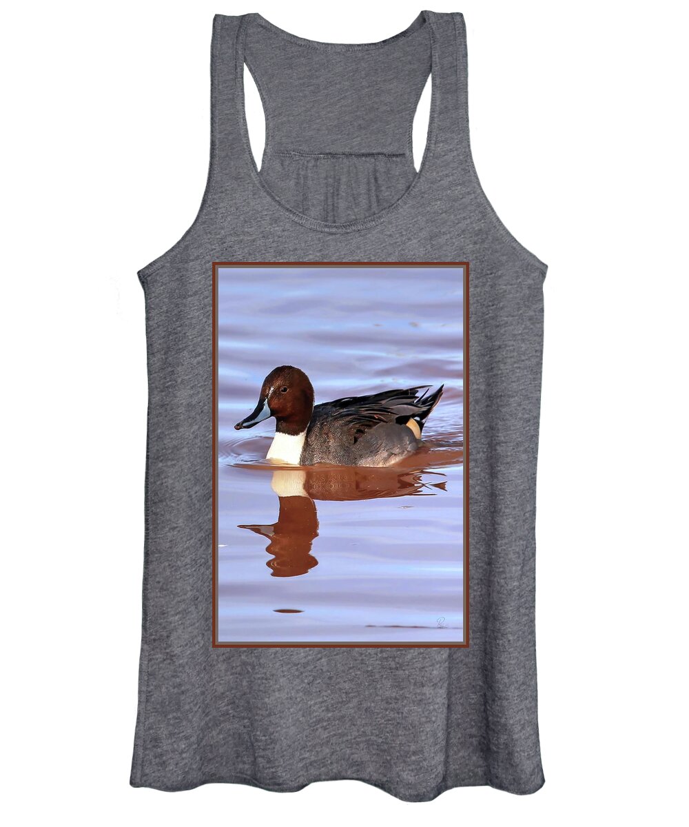 Northern Pintail Women's Tank Top featuring the photograph Pintail Reflections by Robert Harris