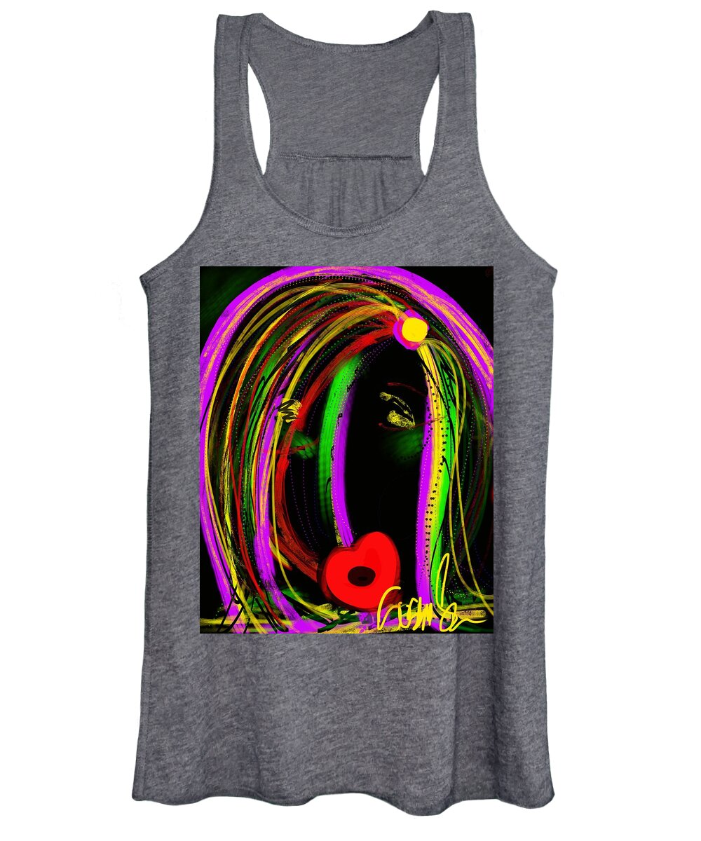 Aretha Franklin Women's Tank Top featuring the digital art Respect #1 by Susan Fielder