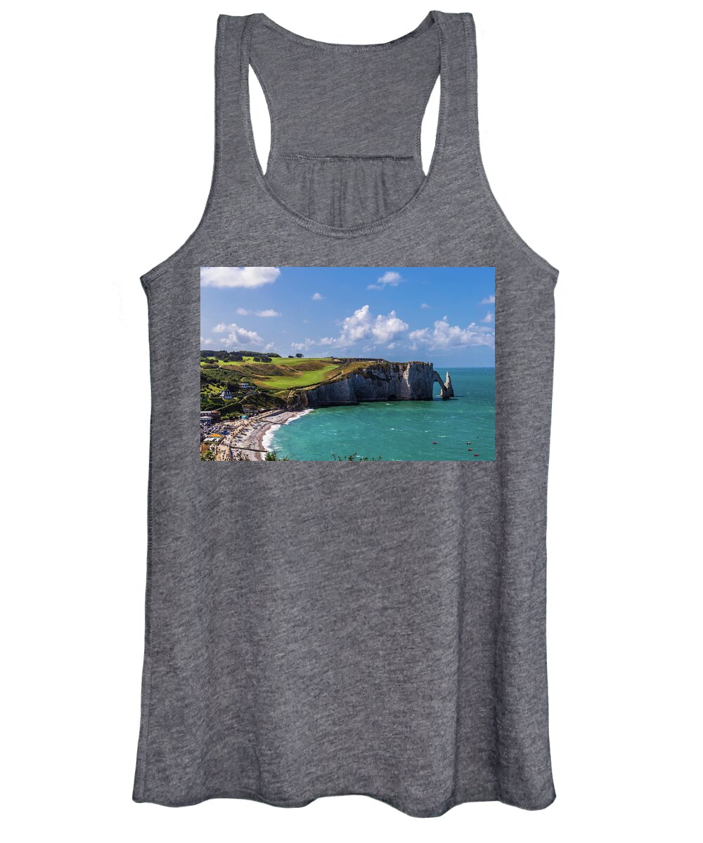 Etretat Women's Tank Top featuring the photograph The cliffs at Etretat #1 by Fabiano Di Paolo