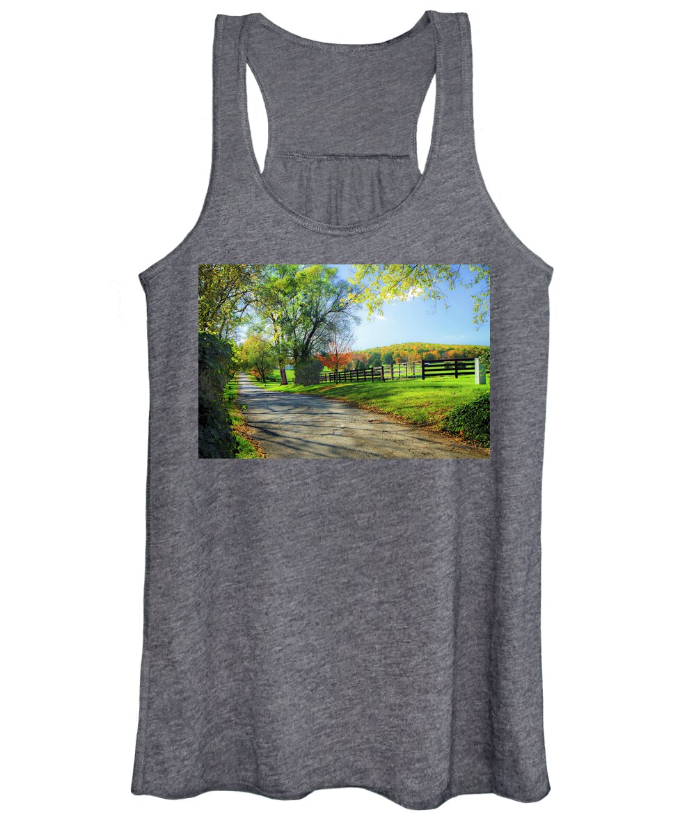 Color Women's Tank Top featuring the photograph Virginia Farm #1 by Alan Hausenflock