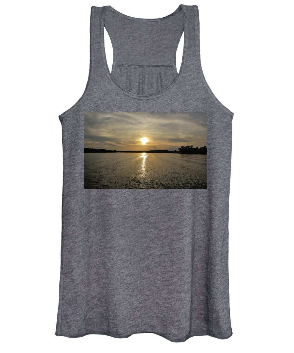 Lake Women's Tank Top featuring the photograph Wave-ing #1 by Ed Williams