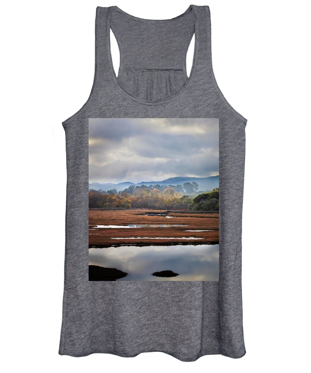  Women's Tank Top featuring the photograph Morro Bay Estuary #10 by Lars Mikkelsen