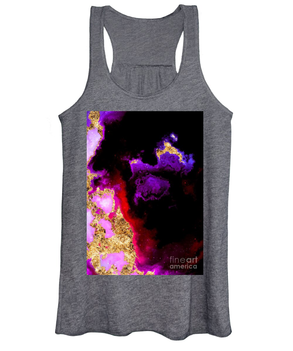 Holyrockarts Women's Tank Top featuring the mixed media 100 Starry Nebulas in Space Abstract Digital Painting 032 by Holy Rock Design