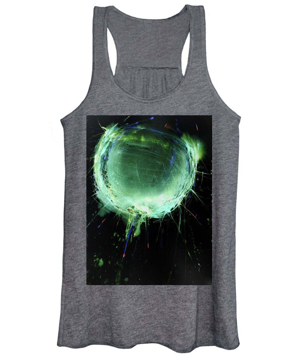  Women's Tank Top featuring the painting 'Web Xoven'-inversion-1 by Petra Rau