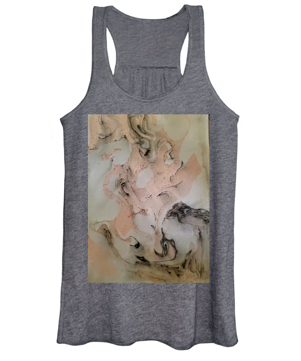 Abstract Women's Tank Top featuring the painting 114 by Karen Lillard