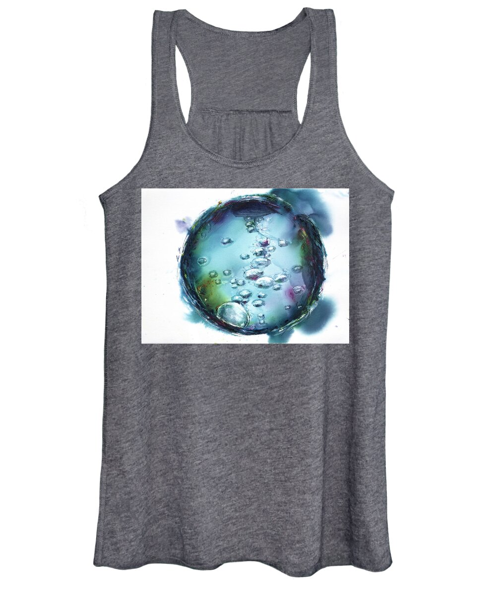  Women's Tank Top featuring the painting 'Maybe I should give them names' by Petra Rau
