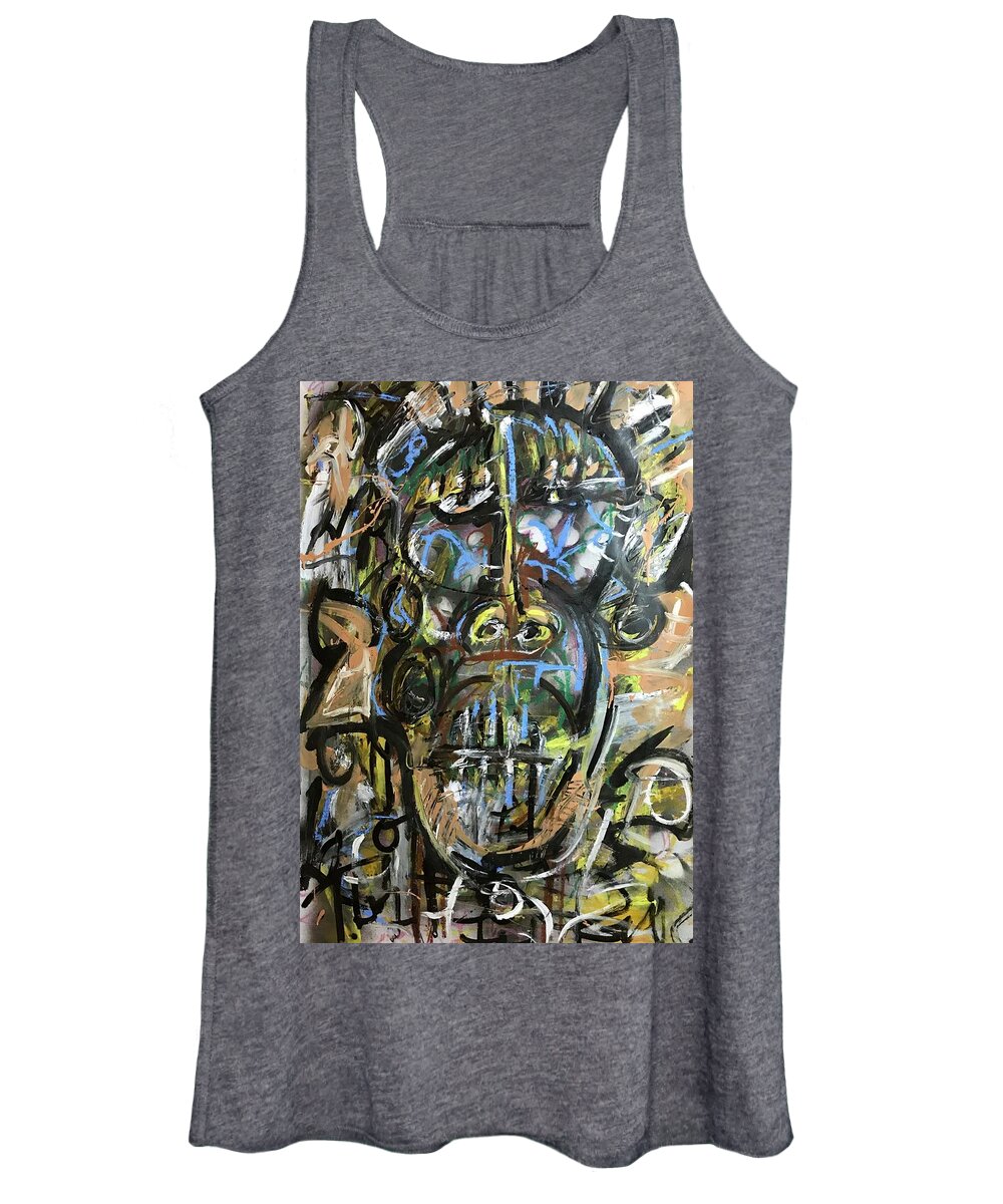 Abstract  Women's Tank Top featuring the painting 17 June 2020 by Gustavo Ramirez