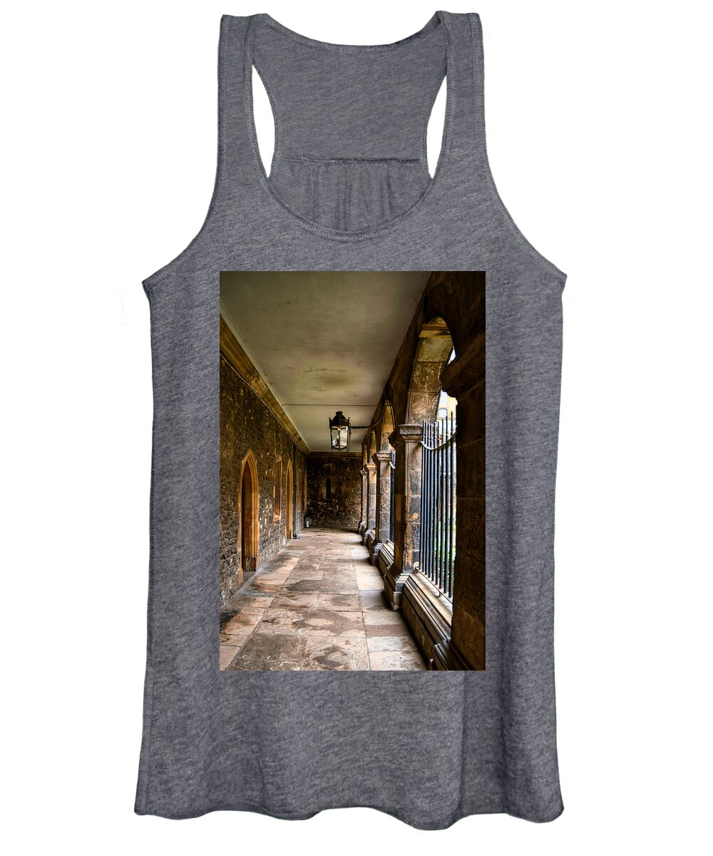Westminster Abbey Women's Tank Top featuring the photograph The Cloister #2 by Raymond Hill