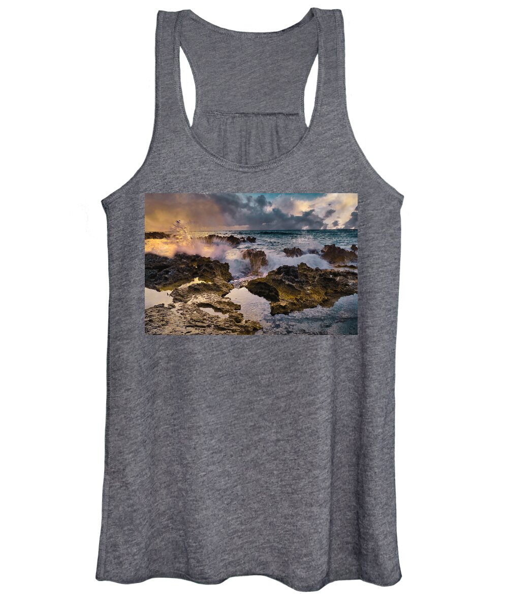 Splashes Women's Tank Top featuring the photograph Winter Splashes by Montez Kerr