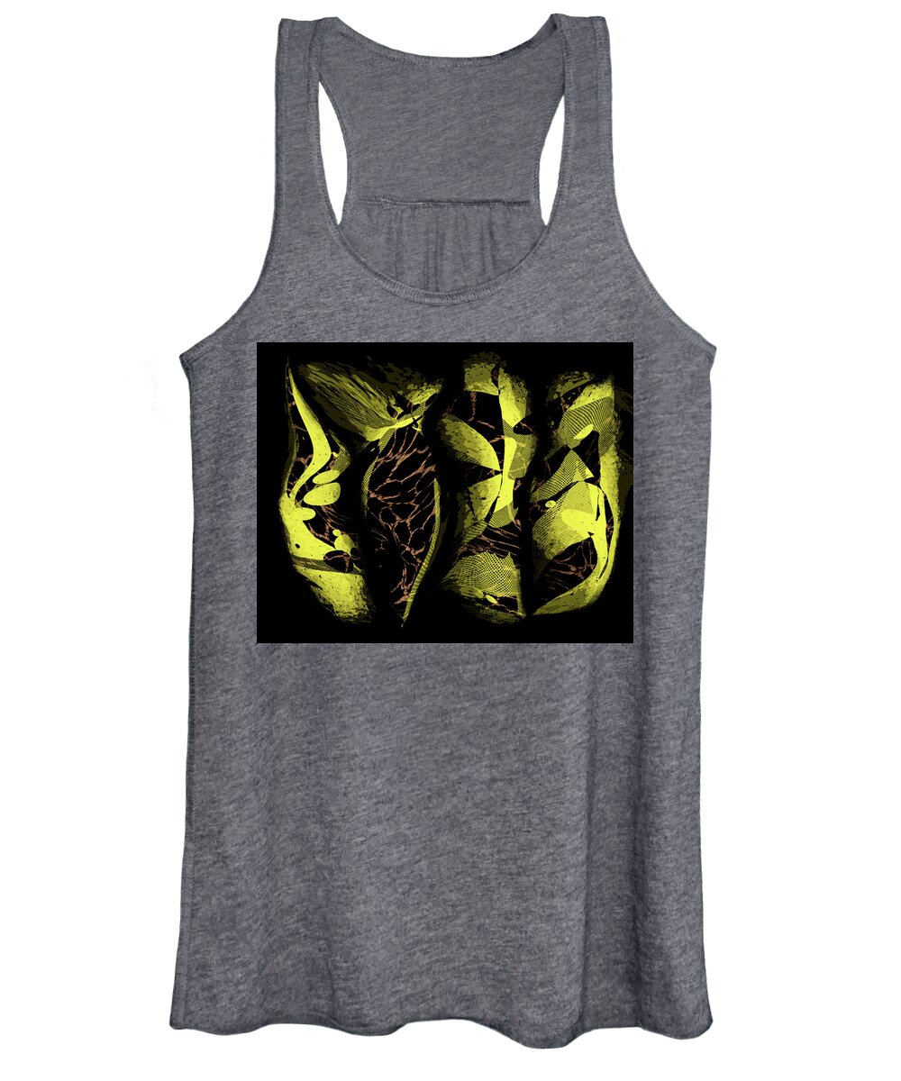 Abstract Women's Tank Top featuring the digital art Diva by Marina Flournoy