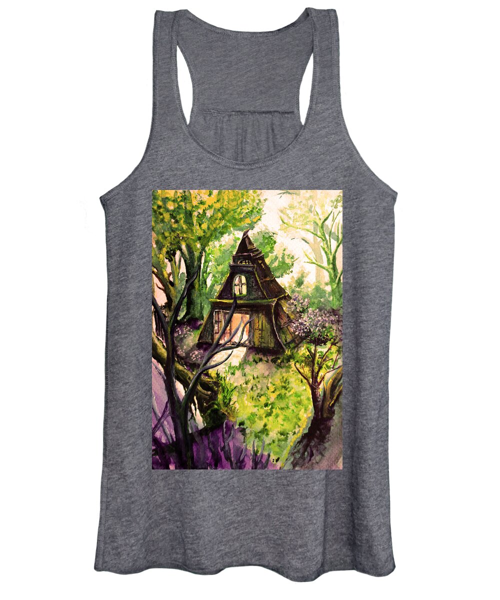 Beautiful Women's Tank Top featuring the painting Home #1 by Medea Ioseliani