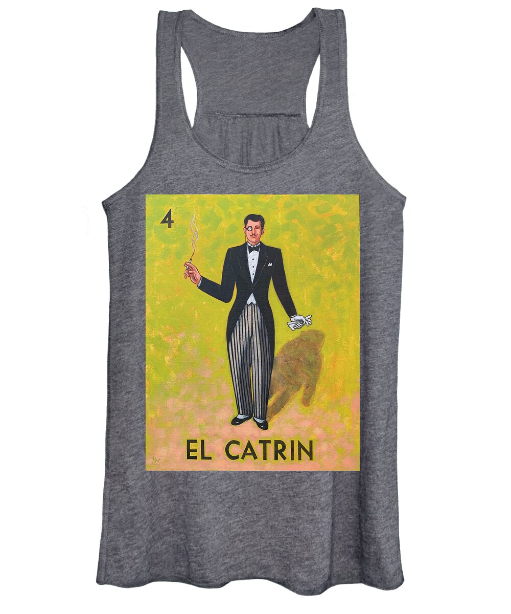 Dandy Women's Tank Top featuring the painting 4 El Catrin by Holly Wood