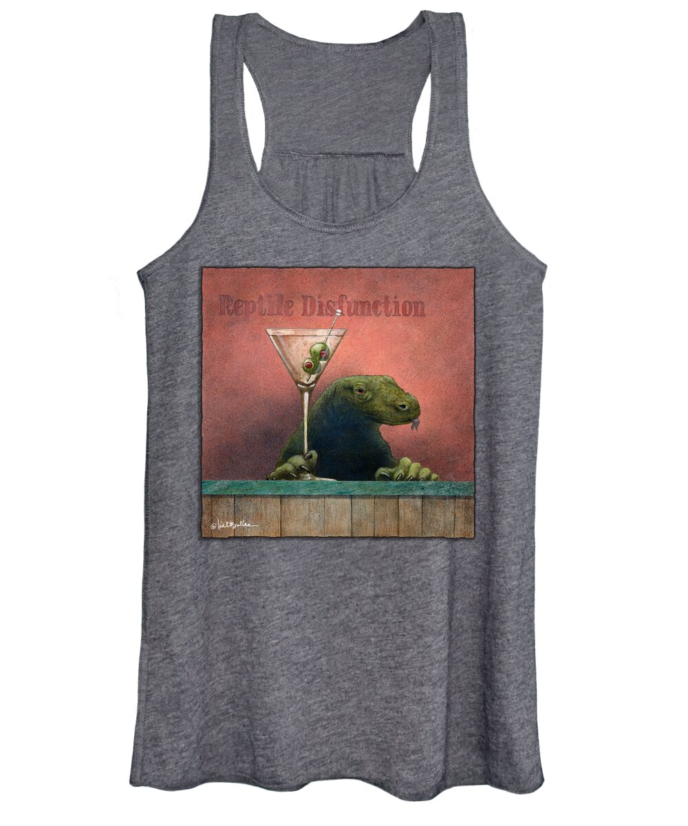 Will Bullas Women's Tank Top featuring the painting Reptile Disfunction... #2 by Will Bullas