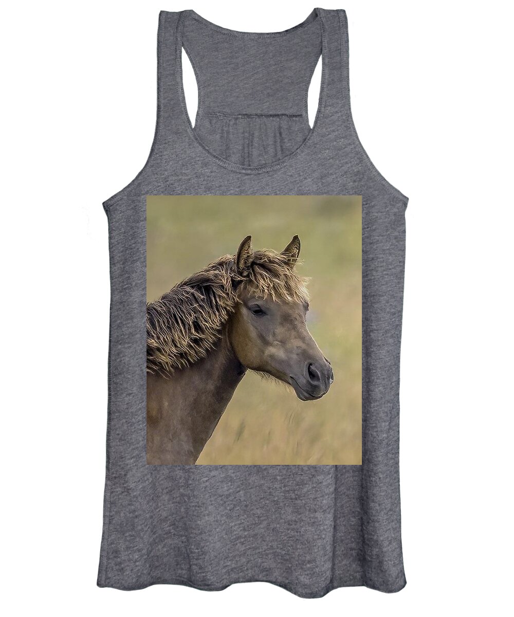 Horse Women's Tank Top featuring the photograph Wild Horses #44 by Laura Terriere