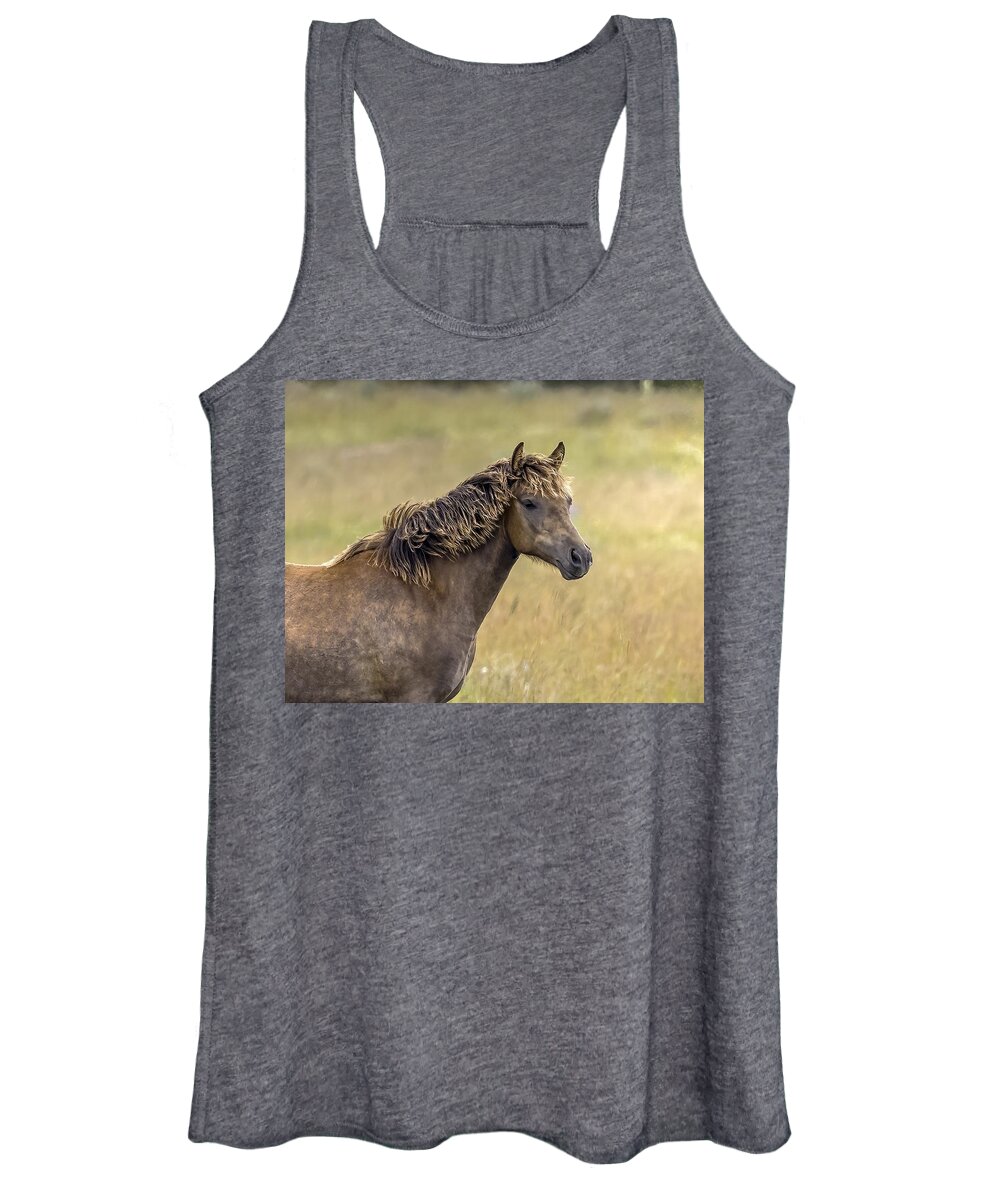 Horse Women's Tank Top featuring the photograph Wild Horses #45 by Laura Terriere