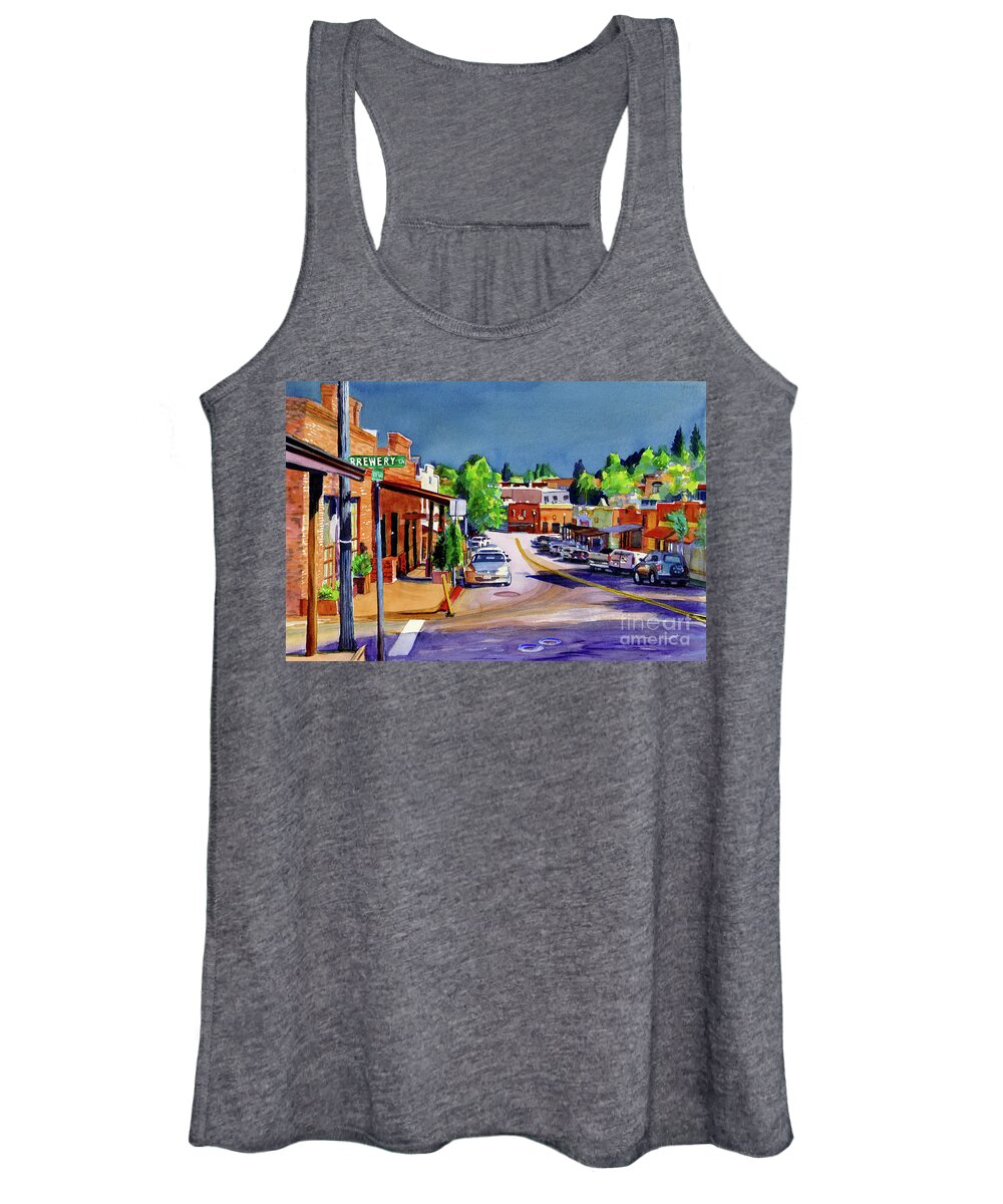 Placer Arts Women's Tank Top featuring the painting #492 Brewery Lane #492 by William Lum