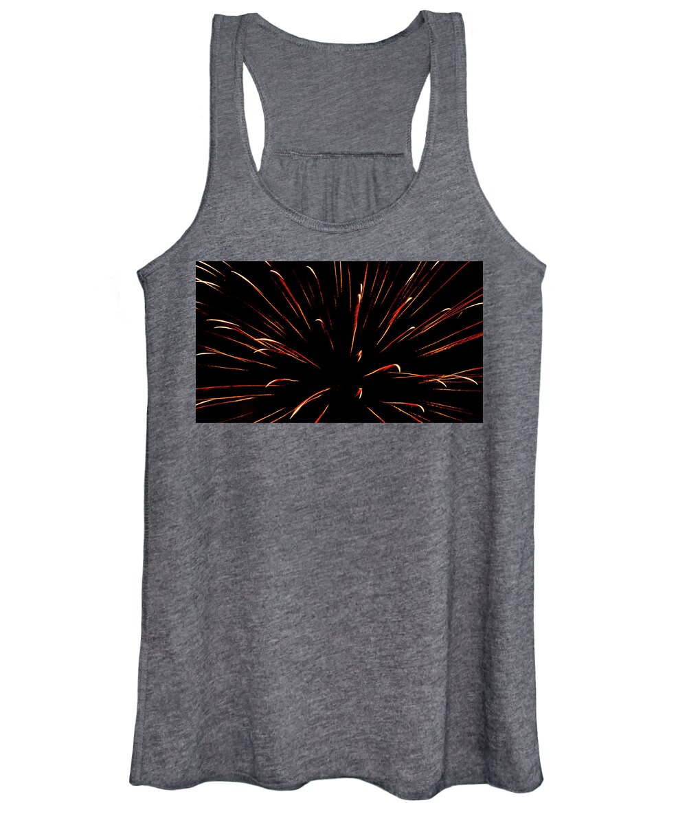 Fireworks Romeoville Women's Tank Top featuring the photograph Fireworks in Romeoville, Illinois #6 by David Morehead