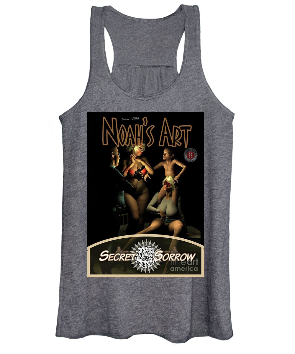 Wooden Book Women's Tank Top featuring the digital art Wooden Book #7 by Bob Winberry