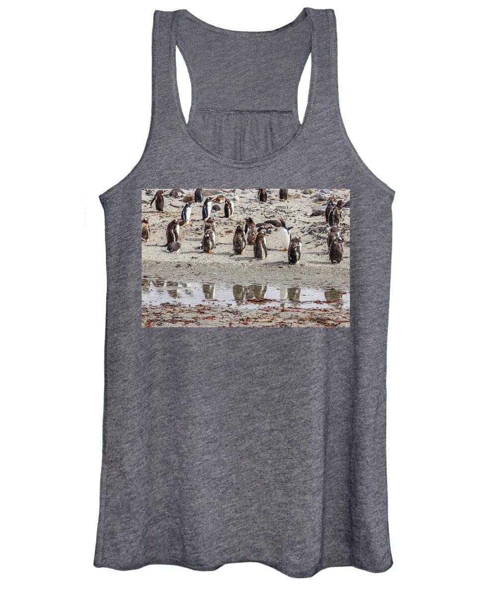 Newmans Station Women's Tank Top featuring the photograph Newmans Station, Falkland Islands, UK #79 by Paul James Bannerman