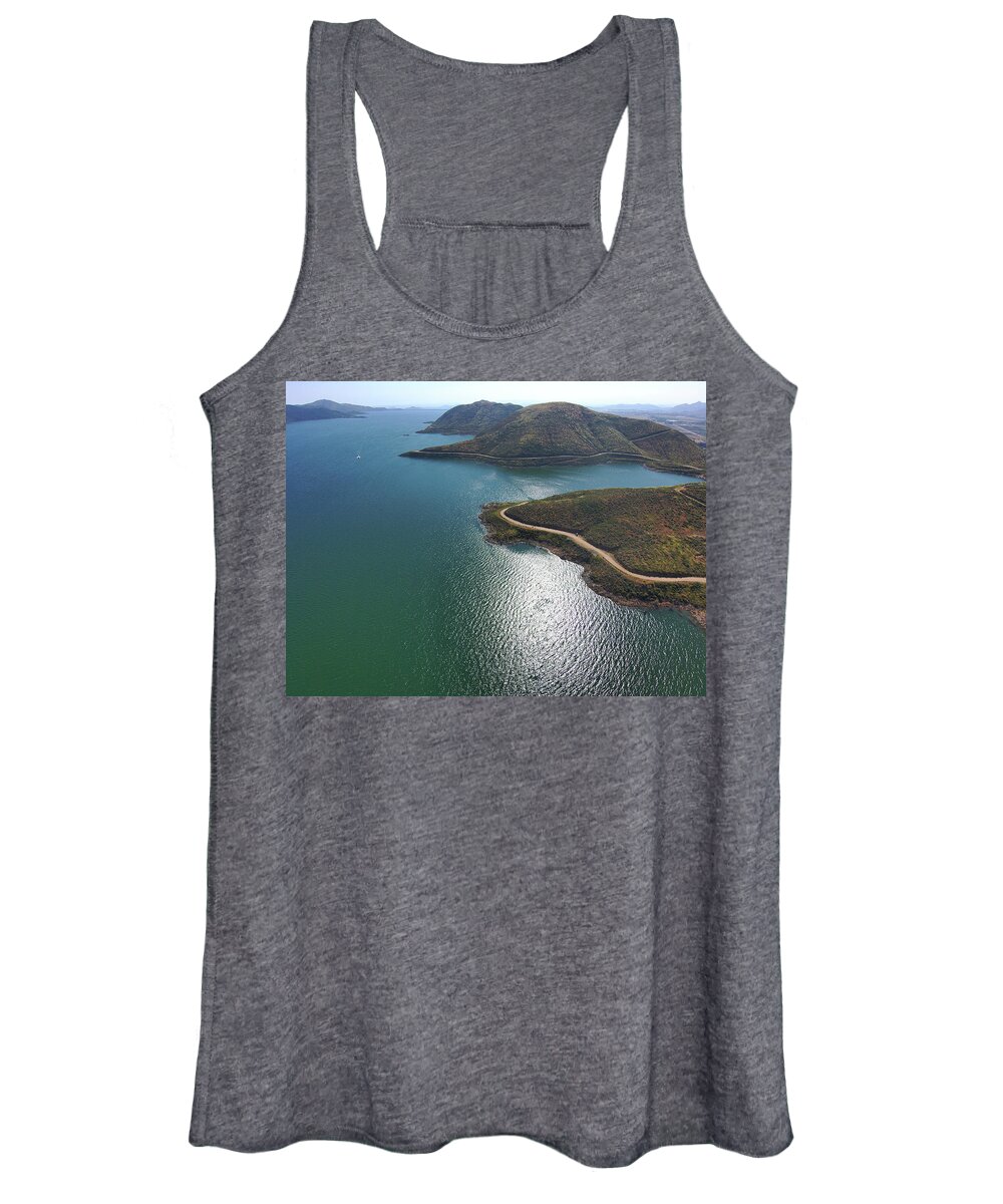 Lake Women's Tank Top featuring the photograph A Diamond of a Lake by Marcus Jones