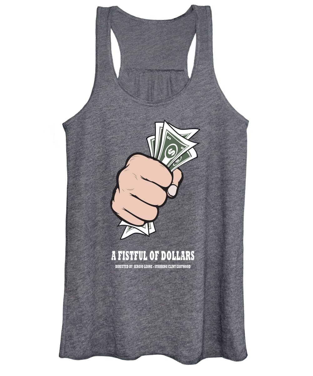 Movie Poster Women's Tank Top featuring the digital art A Fistful of Dollars - Alternative Movie Poster by Movie Poster Boy