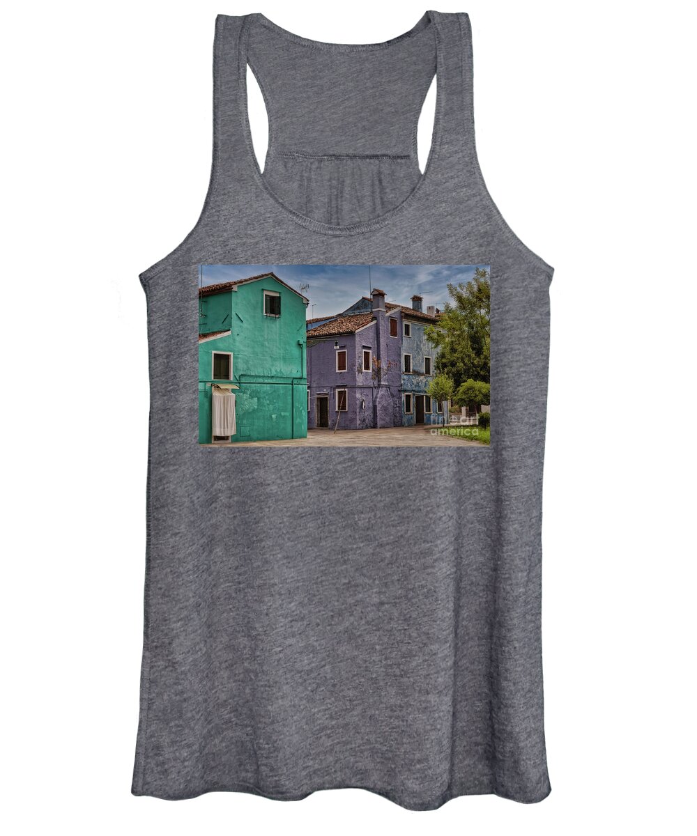 Houses Women's Tank Top featuring the photograph A quiet corner of Burano by The P