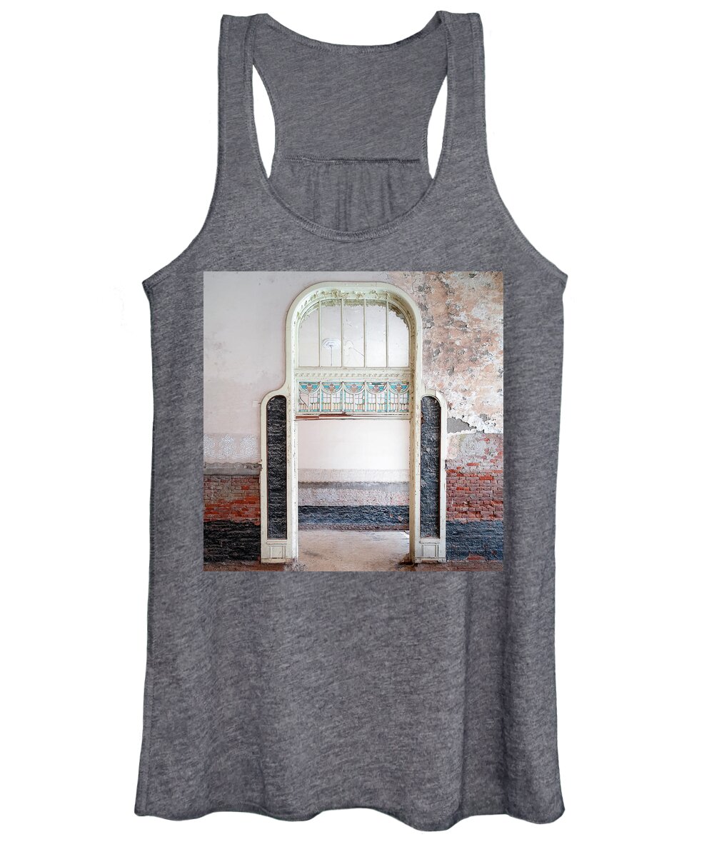 Abandoned Women's Tank Top featuring the photograph Abandoned Door in Restoration by Roman Robroek