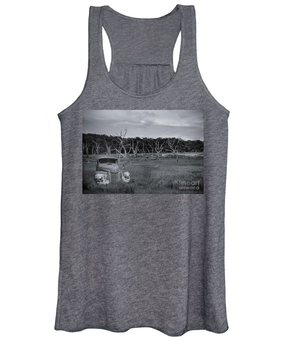 Abandoned Landscape Women's Tank Top featuring the digital art Abandoned by Patti Powers